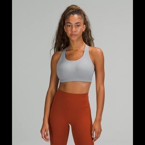 NWT Lululemon air support high support bra color gray